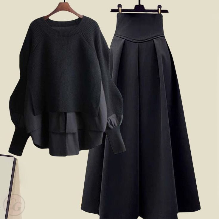 黑色/毛衣+黑色/裙類